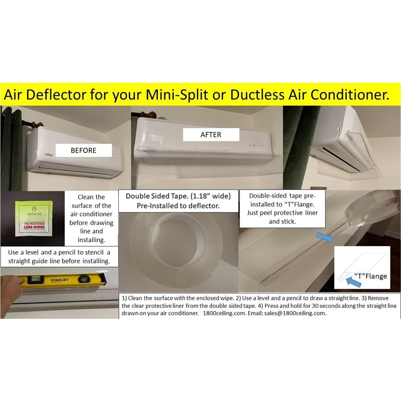 Mini Split/Ductless Air Conditioner Air Deflector