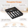 Lifewit Silverware Organizer with Lid, Covered Utensil Tray for Kitchen