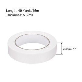 MECCANIXITY Cloth Bookbinding Repair Tape Roll 1 Inch x 49 Yards 5.3 Mil White