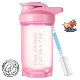 600ML/20OZ Botella para Proteina de Cocteleram, JASUVII Proteina Shaker, Botella agitadora para de Suplemento Fitness y Deportes, Sin BPA y Leak Proof