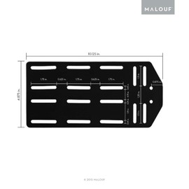 MALOUF King Bed Frame Headboard Bracket Modification Plate, Set of 2, Black