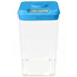 ﻿﻿﻿﻿Kitchen Safe Time Locking Container (XL), Timed Lock Box for Cell Phones, Snacks, and other unwanted temptations (Blue Lid + 10.4” Clear Base)