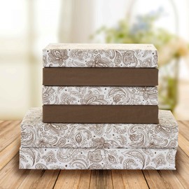 Elegant Comfort Amelia Paisley Printed 6-Piece Sheet Set, Deep Pocket 1500 Thread Count, Fade, Stain, and Wrinkle Resistant, Fitted Sheets with Smart Pockets, Paisley Sheet Set, Full, Latte Taupe