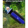 AQQA Magnetic Aquarium Fish Tank Glass Cleaner, Dual-Blades Algae Scraper