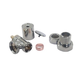 Modern Chrome Angled Towel Radiator Valves 10mm Central Heating Taps