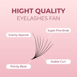 MDC LASHES MDC LASHES Promade Eyelash Fans 1000 Fans 5D-20D Premade Volume Lash Extensions C/CC/D Curl 10-18mm Length 0.05/0.07 Thickness Ultra Speed Promade Premade Pre Pro Made False Eyelashes Pestanas