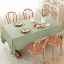 TRITON LINEN 100% Pure Linen Tablecloths 60x120Inches,Rectangle Table Cloth for Dining,Picnic,Weddings and Restaurants,Durable Stonewashed Tablecloths (Re-Sage, Rectangle - 60 x 120 Inch)