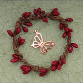 Ruwado 30 Pcs Hollow Butterflies with Hole Charm Pendants Metal Jewelry Making Supplies 2.7 x 1.9 cm Small Vintage Accessories for Necklace Bracelet Earring DIY Crafting Project (Rose Gold)