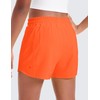 CRZ YOGA Girls Athletic Shorts with Zipper Pocket Lightweight Running