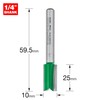 Trend CraftPro Straight Two Flute Router Cutter Bit, 1/4 Inch