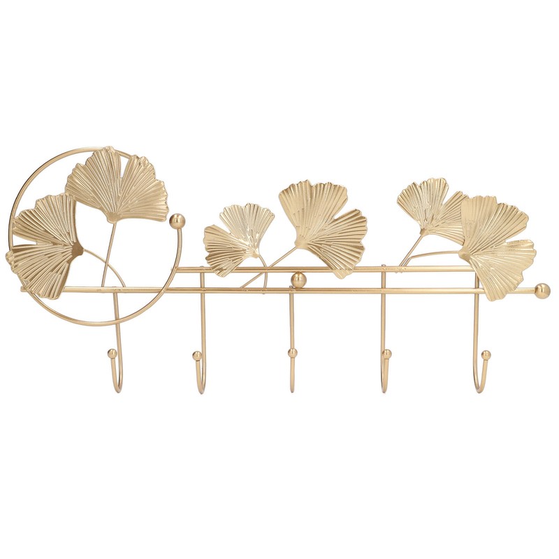 Wall Coat Rack Ginkgo Leaf Design Simple Elegant Style Wide
