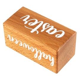 CENPEK Baby Milestone Wooden Block Baby Week Month Year Wooden Block Set with 6 Baby Age Blocks for Monthly Milestones Wooden Baby Photo Props