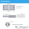 MS Beschläge Partial Extension Drawer Extension, Telescopic Extension, 17 mm,