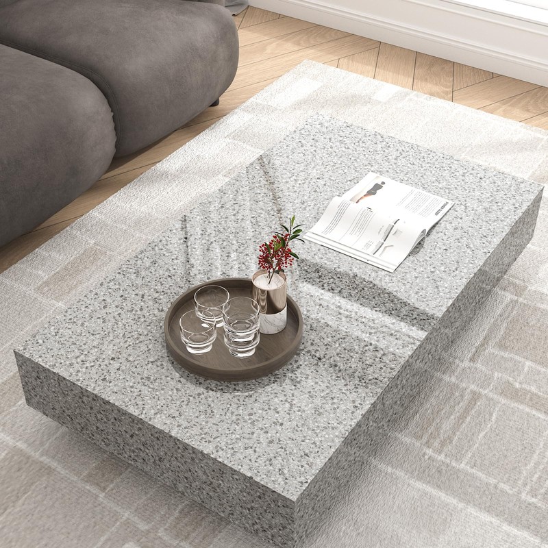 EaseStick Light Grey Granite Countertop Contact Paper Waterproof Glossy Marble