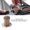Wood Handle Coffee Tamper Stainless Steel Press Detachable Flat Base