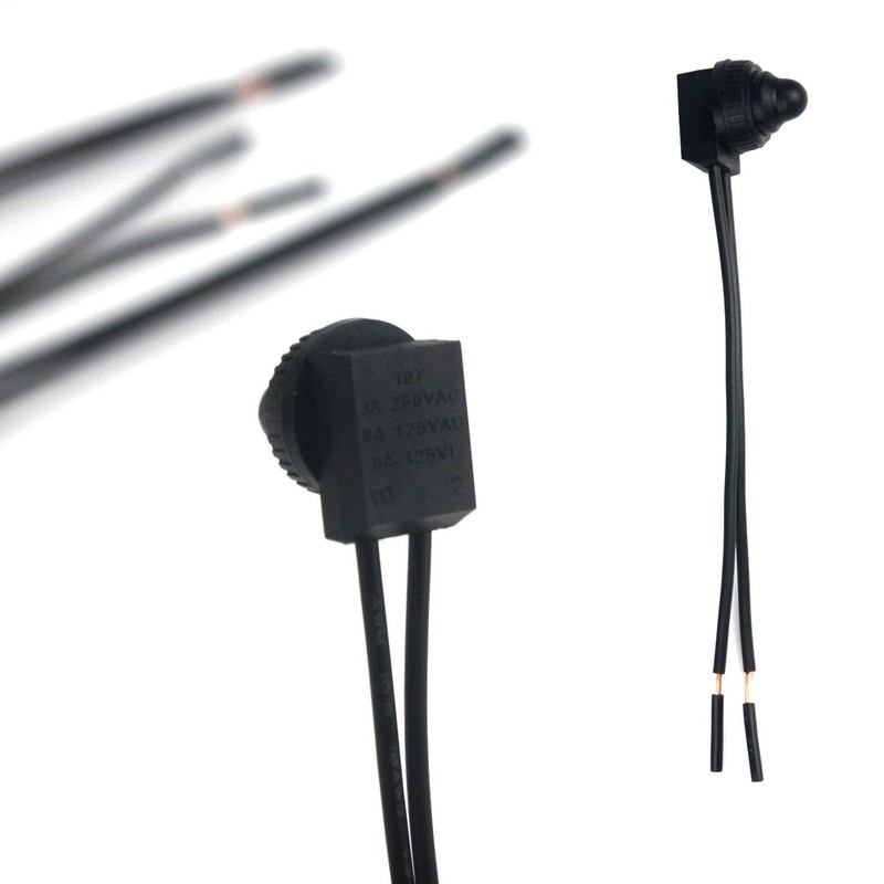 Aoowei Push-Button On-Off Switch Waterproof, 12V Single Pole Push-Button Switch