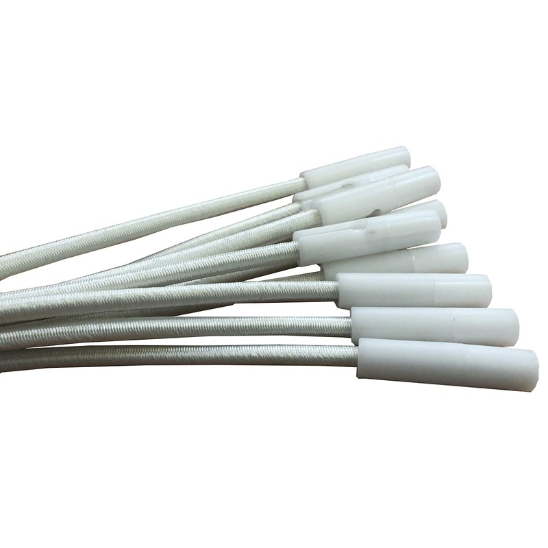 Adjustable Rubber Tensioners (White, Pack of 10)