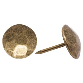 SWZHAI 100Pcs Upholstery Tacks for Furniture, 16x20mm Vintage Decorative Nails Metal Upholstery Nails for Wood Bronze Thumb Tacks for Furniture Sofa