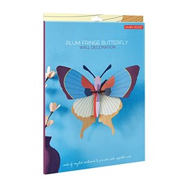 Studio Roof 3D Wall Decoration, Large Plum Fringe Butterfly (ROTTM150)
