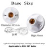 25ft Light Bulb Base with Cord E26/E27 Light Socket with