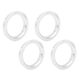 X AUTOHAUX Set of 4 Wheel Rims Centring Rings 72.6 to 57.1 mm Centric Car Hub Rings Aluminium Alloy Silver