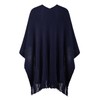 Ferand Women's Poncho with Open Front and Pockets, Soft Knitted