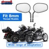 sinocea0 Black Rear View Mirrors For Harley Davidson Electra Glide