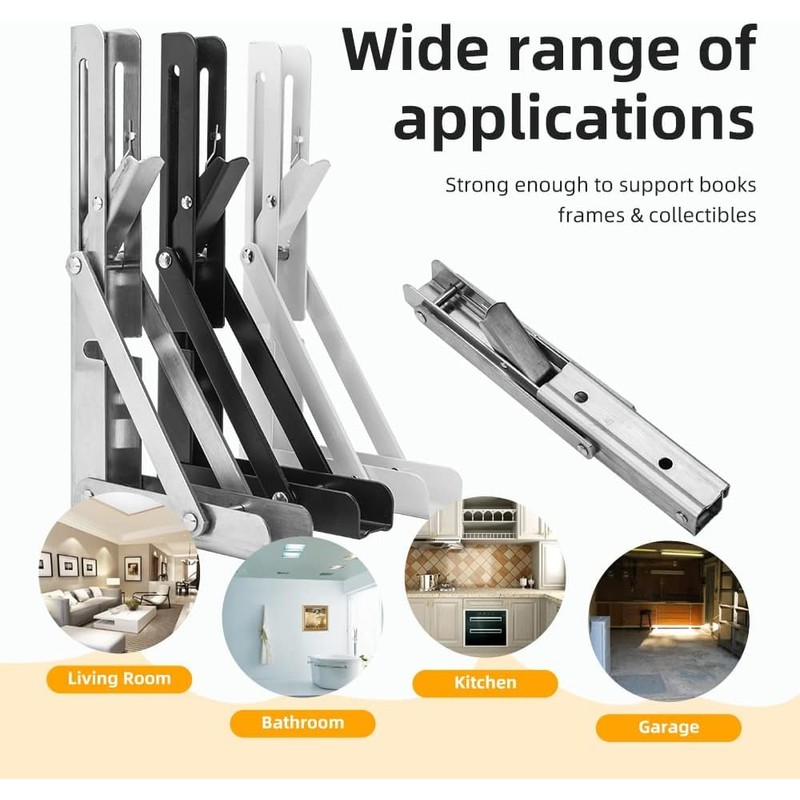 4pcs 18” Folding Shelf Brackets, Folding Shelf Brackets Heavy Duty