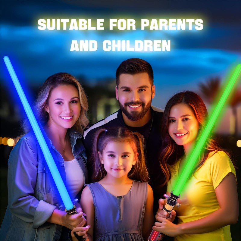 YOFOTHS 4PACK Light Up Sabers, Light up Sword for Kids