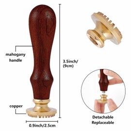 CRASPIRE Pottery Stamp for Clay Handmade 1 inch(25mm) Butterfly Ceramics Stamp Removable Wood Head with Golden Handle Unique Imprints DIY Crafts Polymer Clay Tools Makers