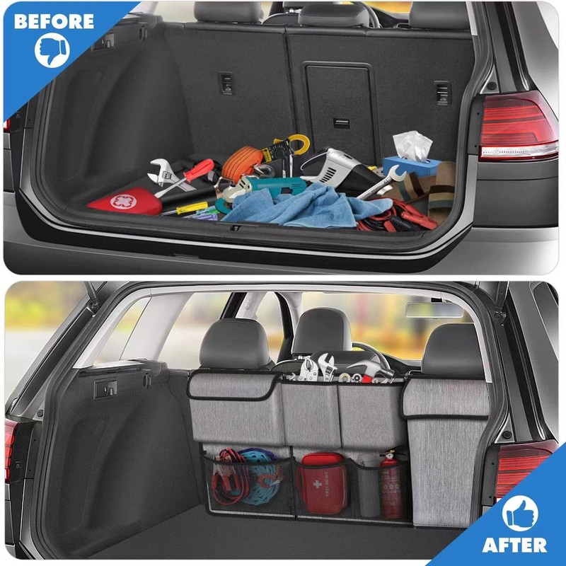 Large Capacity Car Trunk Suspension Organization Storage Bag - Waterproof,