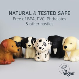 HEVEA Beagle Breed Collection Dog Chew Toy - Natural Rubber Teething Toy for Puppies, Small, Medium and Large Dogs - Sore Gum Relief & Keeps Dogs Busy