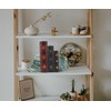AMOYSTONE Decorative Bookends | Minimalist Green Mica Stone BookEnds 3-4LBS