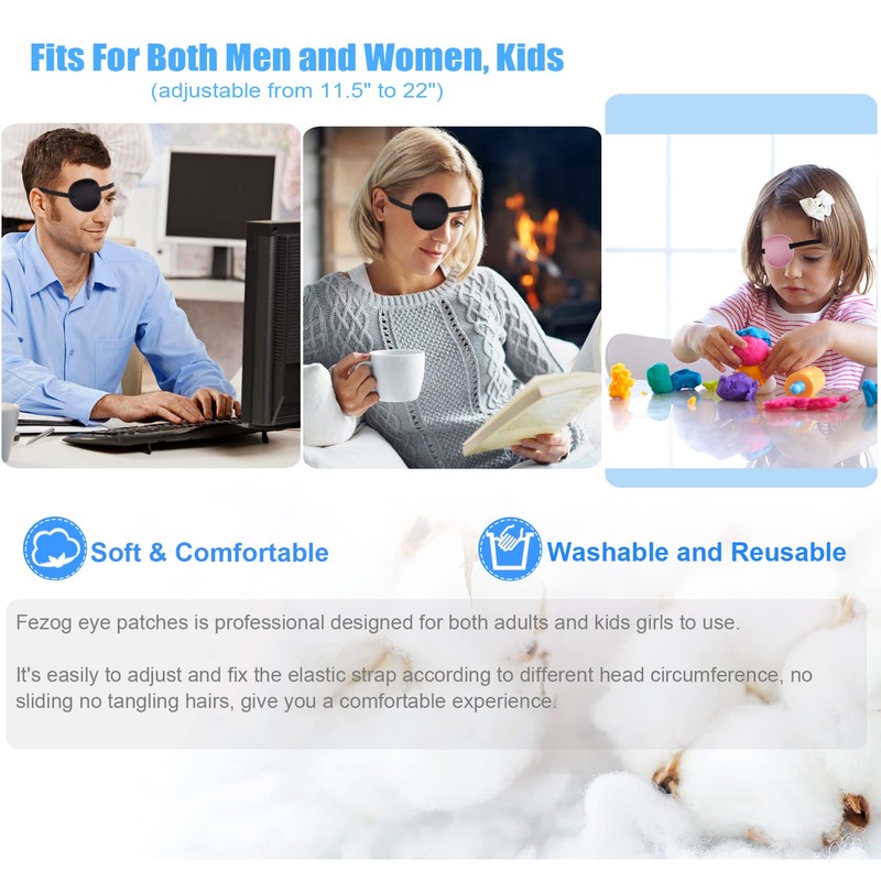 2PCS Eye Patches for Adults Men Kids, Medical Eye Patch