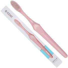 KENT Smile Extra Soft Toothbrushes for Adults with Silver Infused Triple Tipped Bristles, Soft Bristle Toothbrush for Sensitive Gum Massaging and Maximum Hygiene (Pink)