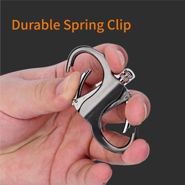 Keychain Lighter, Permanent Match Infinity Lighter, Reusable Waterproof Match Strike Anywhere, Forever Flint Fire Starter for Outdoor Survival, for Men (Black)