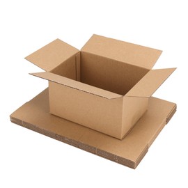 ZBEIVAN Shipping Boxes Mailers 7x5x4 inches Corrugated Cardboard Small Packing Kraft Moving Mailing Box, Pack of 6