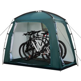 Bike Storage Tent, Outdoor Portable Bike Tent for 2-3 Bikes, Bicycle Storage Sheds with 210D Oxford Fabric PU4000 Waterproof for Bicycles, Motorcycle, Garden Tools