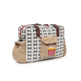 Pink Lining Baby Diaper Bag, Yummy Mummy (Navy Bows)