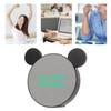 Mirror Alarm Clock 2 Level Brightness Adjustment Ear Design LED
