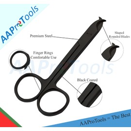 AAProTools Pet Nail Clippers for Small Animals - Best Cat Nail Clippers & Claw Trimmer for Home Grooming Kit - Professional Grooming Tool for Tiny Dog Cat Bunny Rabbit Bird (Black)