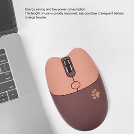 Cute Mouse, 2.4G Silent Mice for Girls Mouse with USB Receiver, Mouse 3 Adjustable DPI Portable Computer Mice for Laptop, PC (Brown)