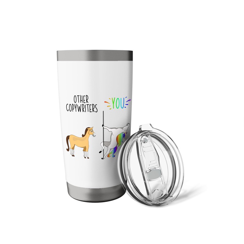 Other Copywriters You Unicorn vs Horse Stainless Steel Insulated Tumbler