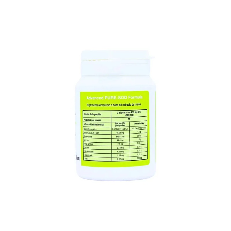 Glisodin Skin Nutrients Advanced Pure-SOD Suplemento Hipoalergénico 60 Cápsulas Hidratación