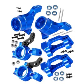 hopsupRC RC Carbon Fiber Plate Front Rear C-Hubs Steering Block Caster Blocks Upgrades Parts for 1/18 LaTrax Teton,Carbon,2set/Package