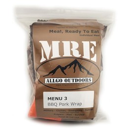 Allgo Outdoors Military Spec MRE Meals Ready To Eat BBQ Pork Wrap - Menu 3 - Survival Food