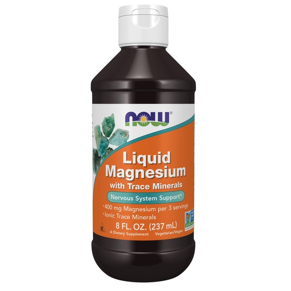 NOW Foods Supplements, Liquid Magnesium with Trace Mineral, Nervous System