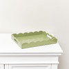 Melody Maison Rectangle Olive Green Scalloped Tray