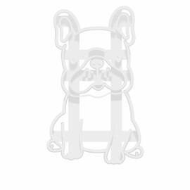 French Bulldog Cookie Cutters, Frenchie Shape Mold 2pcs Set