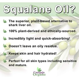 Dr Joe Lab Squalane Oil 100% Pure Plant Derived Refined Cold Pressed Squalene From Olives Vegan Undiluted Bulk Carrier Oil for Face Skin Hair Body Cosmetics Natural Cleanser Moisturizer (4 oz)